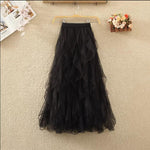 Wavy-pattern Tulle Skirt For Women Summer Style