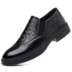 Mens Casual Dress Slip-on Leather Shoes