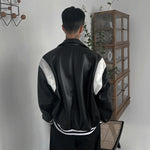Han Fan GD G-Dragon Plankton Shuai Jacket Men's Spring Clothes Baseball Clothes Spell Color Pu Leather