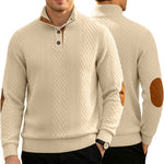 Mens Jacquard Crew-neck Long-sleeve Sweater