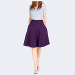 Knee-length A-line Skirt With Pockets Exuding An Elegant And Professional Vibe