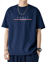Mens Casual Loose-Fit Mesh Short-Sleeve T-Shirt