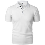 Mens Shirt Collar Summer Solid Color