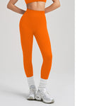 High-Elastic Seamless Knit Yoga Pants For Women, Peach Hip Lifting Workout Leggings For Training, Fitness & Running, Summer Style