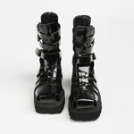 Summer Square-toe Woven Breathable Thick-soled Sandals With Back Zippers