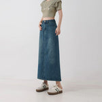 Trendy Figure-flattering High-waisted A-line Midi Skirt