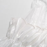 High Waist Pleated Ruffle Hem Midi Skirt