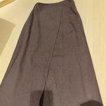 Womens Solid-Color Casual Linen Skirt