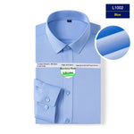 Mens Stretch White Long-sleeve Shirt