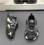 Men's 2026 New Mesh Ultra-light Round Toe Vintage Distressed Lightweight Sports Casual Shoes, Internet-famous Dad Shoes For Men
