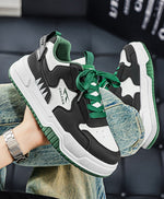 New Summer Men's Breathable White Sneakers, Trendy Versatile Thick Sole Sports Shoes, Casual Skate & Chunky Dad Shoes For Men