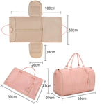 Foldable Women's Travel Convenient Carry-on Clothing Bag Large PU Leather Duffel Bag Women's Business Travel Bag