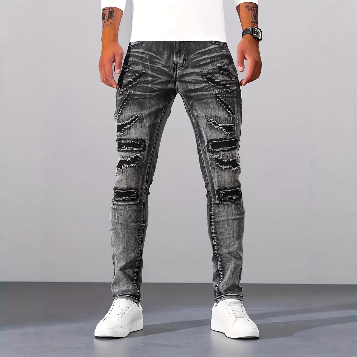 Men's Stretchy Slim-Fit Fashion Denim Jeans