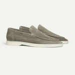 One-pedal Driving Flat Shoes With Frosted Suede