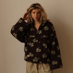 Fleece Flower Womens Hoodie