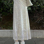 Versatile Sheath High-waisted Figure-flattering Sequin Dress