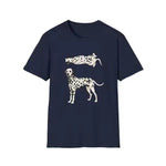 Mens Comfortable Versatile Dalmatian-Print Niche-Style T-Shirt