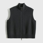 Women's Wool Loose-Knit Cardigan Vest