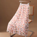 High-waisted Skirt Pleated Skirt Tulle Maxi Skirt Long Skirt