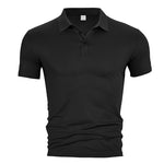 Casual Lapel Solid-Color Quick-Drying Business T-Shirt