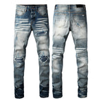 Fashionable American-style Mens Slim-fit Jeans