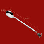 Merry Christmas Spoons Xmas Party Tableware Ornaments Christmas Decorations