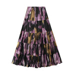 Floral-print Cake Skirt Womens Patchwork And Flowing