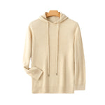 Hooded Solid-color Knitted Hoodie Sweater