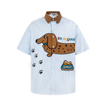 Embroidery Design Casual And Relaxed-fit Short Sleeves