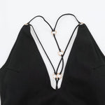 V-neck Tummy-flattering Figure-hugging Jumpsuit