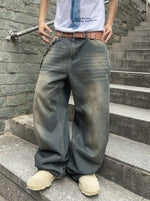 Unlined Loose Straight Pants