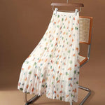 High-waisted Skirt Pleated Skirt Tulle Maxi Skirt Long Skirt