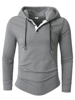 Fallwinter Long-sleeve Casual Sports Hoodie With Drawstring