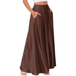 Elegant High-quality Satin A-line Skirt For Women