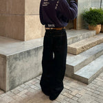 Retro High-end Washed And Distressed Mens Pants