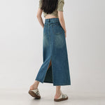 Trendy Figure-flattering High-waisted A-line Midi Skirt