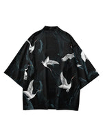 Printed Cardigan Loose-fit Mens Jacket Cloak-style Shirt