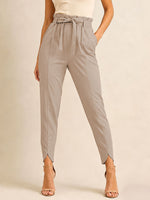 Stylish High-waisted Solid-color Versatile Chic Casual Womens Pants