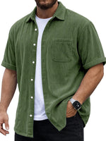 Mens Corduroy Short-Sleeve Shirt
