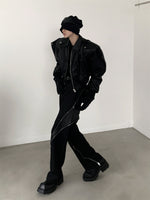 Thickened Short Design Leather Jacket