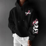 Fashionable Printed Hooded Casual Mens Sweatshirt
