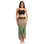 Springsummer One-piece Casual Sarong Resort-style Floral Skirt