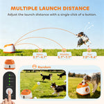 Automatic Dog Ball Launcher with 26-80 FT Distance, Automatic Ball Launcher for Medium and Large Dogs, Orange