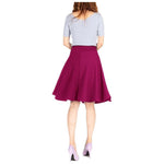 Knee-length A-line Skirt With Pockets Exuding An Elegant And Professional Vibe