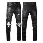 Trendy Co-ed Casual American-style Vintage Washed Ripped Jeans