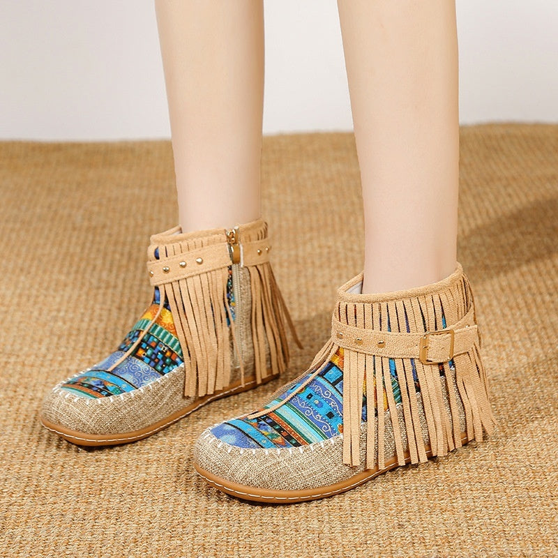 European And American-style Tassel-buckle Fashion Boots, Women's Dr Martens Boots
