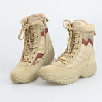 British-style High-top Camouflage Outdoor Shoes, Wear-resistant And Non-slip Hiking Boots