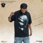 Vintage Washed Star Distressed Print T-shirt