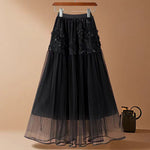 Gentle Medium-length Fairy-like A-line Maxi Tulle Dress