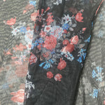 Mens See-Through Tight-Fitting Printed Mesh T-Shirt